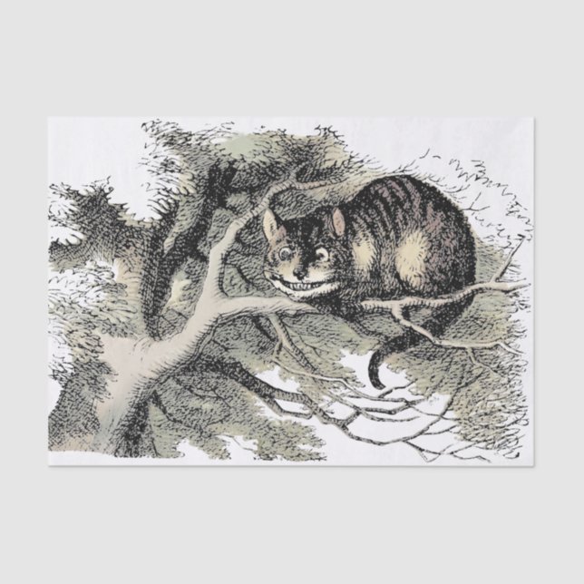 Papel De Seda Cheshire Cat Alice Wonderland Classic (Anverso)