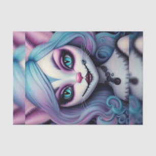 Papel De Seda Cheshire Cat Chica Wonderland Decoupage Paper