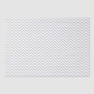 Papel De Seda Chevron blanco gris