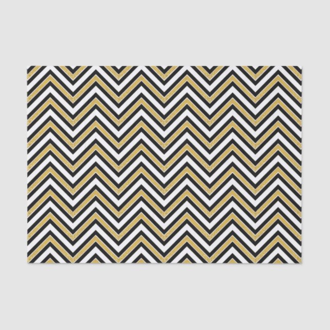 Papel De Seda Chevron Dorado  (Anverso)