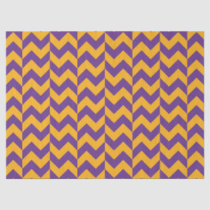 Papel De Seda Chevron morado y amarillo Zigzag