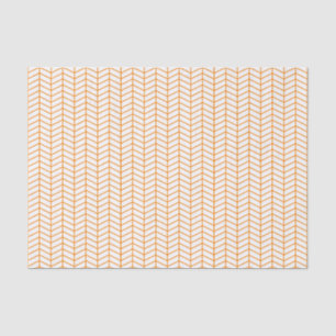 Papel De Seda Chevron Tissue Paper - Naranja en blanco