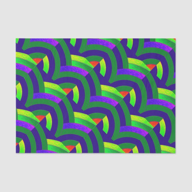 Papel De Seda chevrons de moda contemporánea (Anverso)