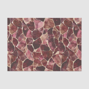 Papel De Seda Chic Abstracto de Burgundy Rojo para Despedida de 