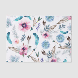 Papel De Seda Chic Bohémien Floral Chica Boho