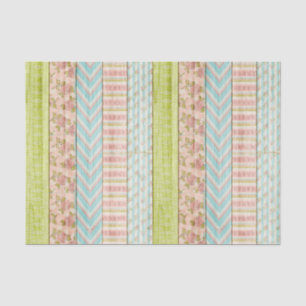 Papel De Seda Chic Rosa Floral Rústico Madera Cottage Deslucido