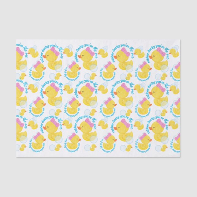 Papel De Seda Chica acuarela Rubber Ducky Eres el único Fiesta (Anverso)