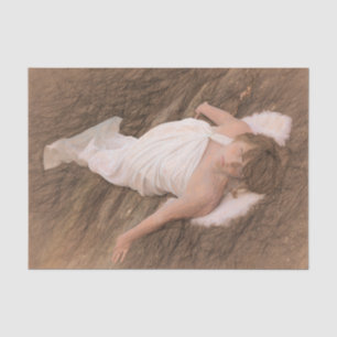 Papel De Seda Chica ángel marrón arte dibujo vintage antiguo