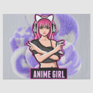 Papel De Seda Chica Anime   Ilustración de Personaje con Estétic