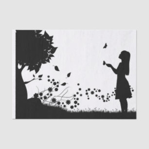 Papel De Seda Chica con desenlace de mariposas