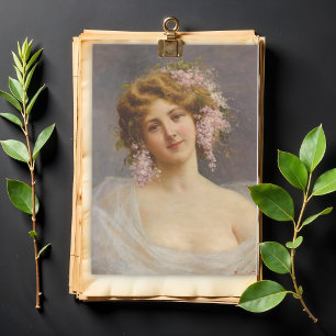 Papel De Seda Chica con Lilacs, arte Achille Beltrame