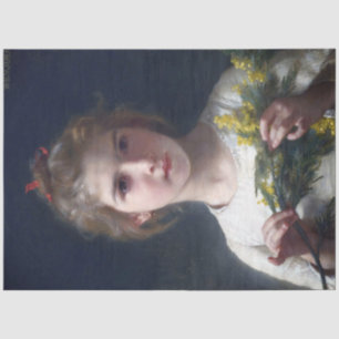 Papel De Seda Chica con Mimosa, Bouguereau