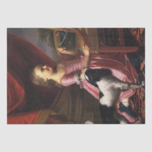 Papel De Seda Chica con pájaro y perro (John Singleton Copley)
