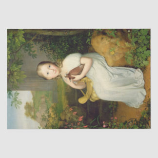 Papel De Seda Chica con retrato de pájaro de Louise cuando era n