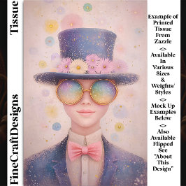 Papel De Seda Chica con sombrero floral y gafas de sol DN3R deco