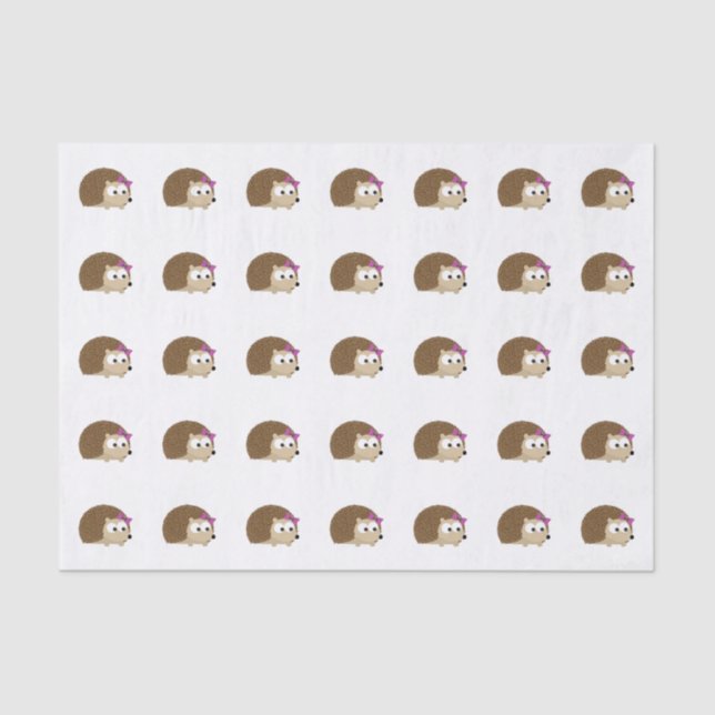 Papel De Seda Chica Cute Hedgehog (Anverso)