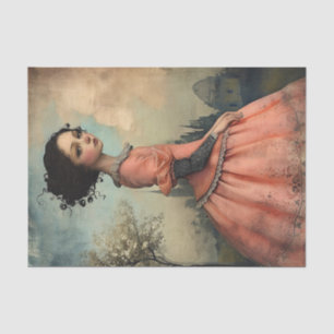 Papel De Seda Chica de cosecha de pájaro maravillosamente raro