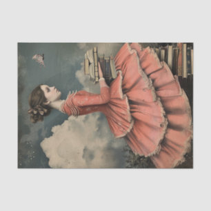 Papel De Seda Chica de cosecha de pájaro maravillosamente raro