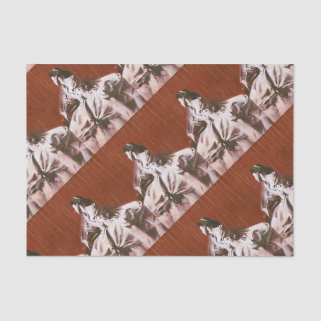 Papel De Seda Chica de cosecha en Boda blanco Envoltura (Anverso)