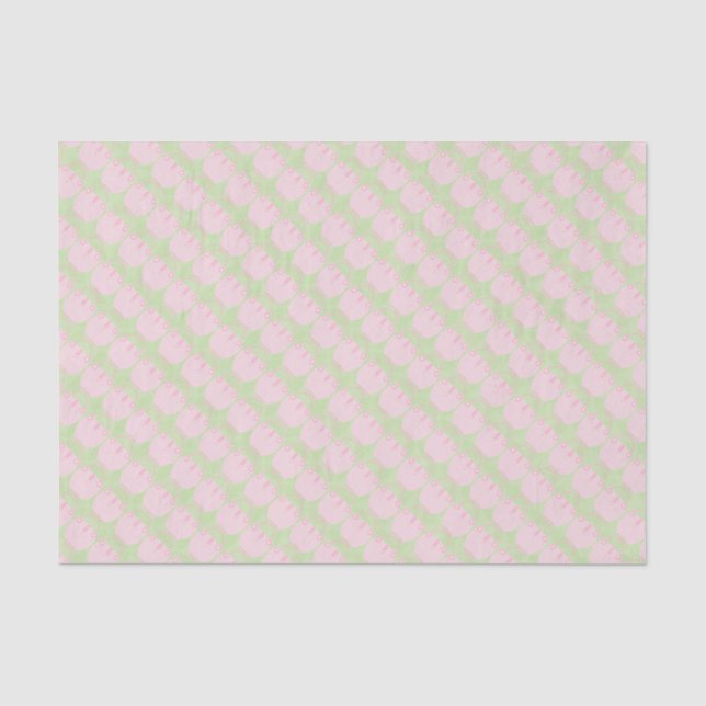 Papel De Seda Chica de cumpleaños en la mesa de regalo (Anverso)