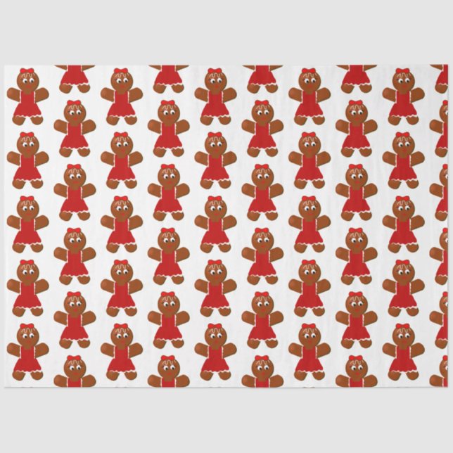 Papel De Seda Chica de Cute Navidades Gingerbread (Anverso)