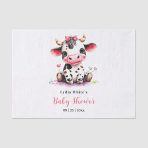 Papel De Seda Chica de ducha de bebé minimalista rosa Ducha de b