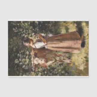 Papel De Seda Chica De Granja Con Escena Romántica De Casa De Ca