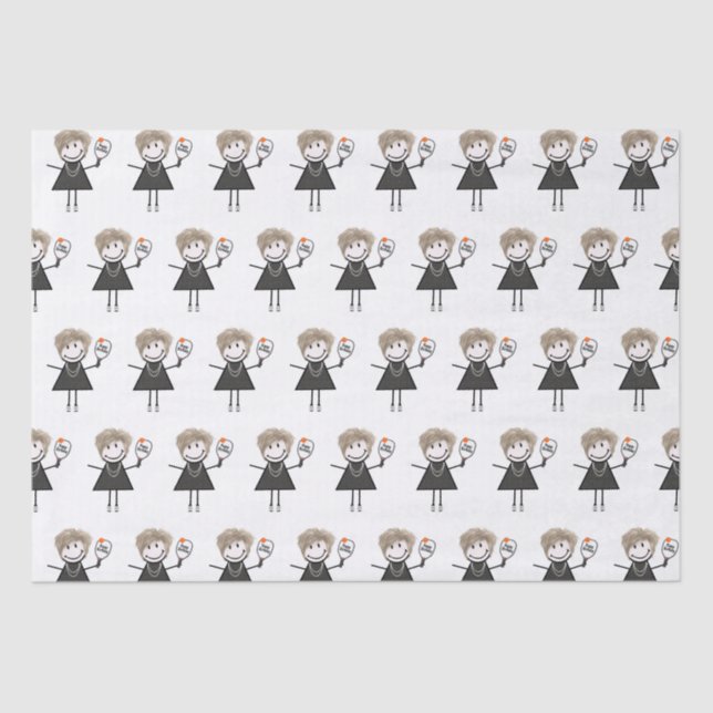 Papel De Seda Chica de la figura del palo de bola (Anverso)