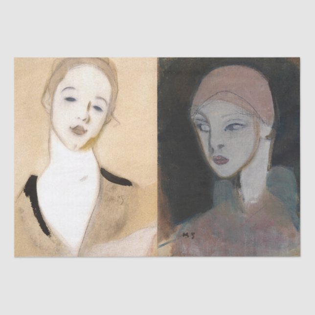 Papel De Seda Chica de la isla, Schjerfbeck (Anverso)