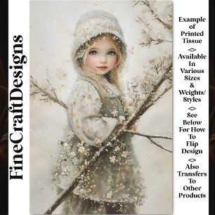 Papel De Seda Chica de la rubia de la festividad, Pastel Floral 