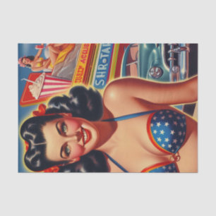 Papel De Seda Chica de la vieja escuela de los años 50