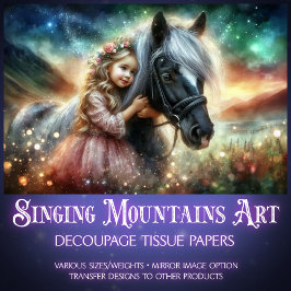 Papel De Seda Chica De Paisaje Magnífico Con Decoración De Cabal