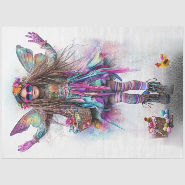 Papel De Seda Chica de Pascua de Vestido Brillante (Anverso)