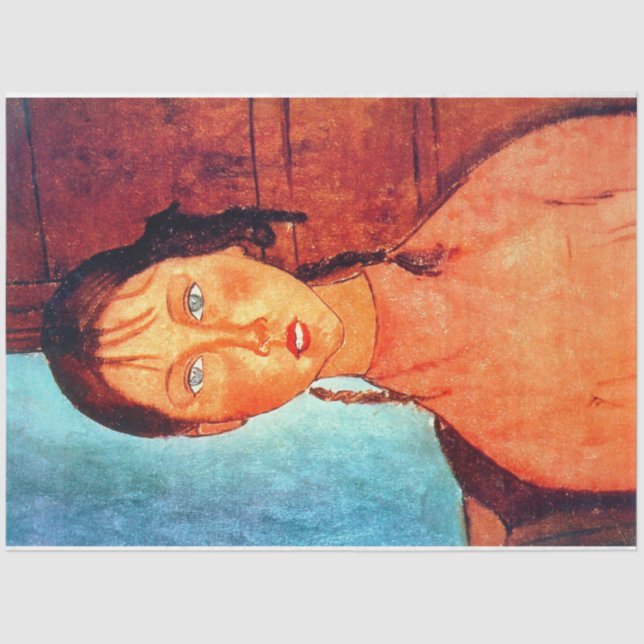 Papel De Seda Chica de Pigtails, Modigliani (Anverso)