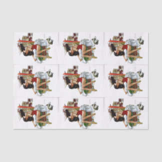 Papel De Seda Chica de pinza de arte vintage Circus Beauty