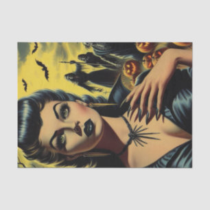 Papel De Seda Chica de vampiros retro