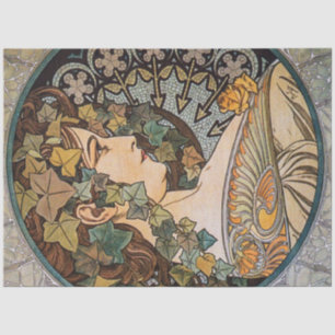 Papel De Seda Chica del cabello de hiedra Pintura de Alphonse Mu
