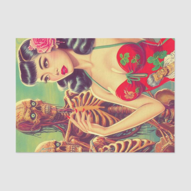 Papel De Seda Chica del horror de la vieja escuela (Anverso)