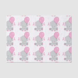 Papel De Seda Chica elefante rosa de punto de polka
