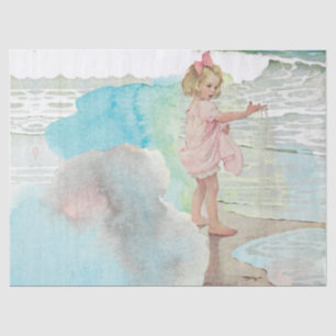 Papel De Seda Chica en Sandy Beach Watercolor Vintage