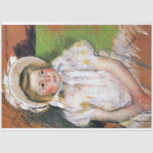 Papel De Seda Chica en un bonnet blanco, Mary Cassatt