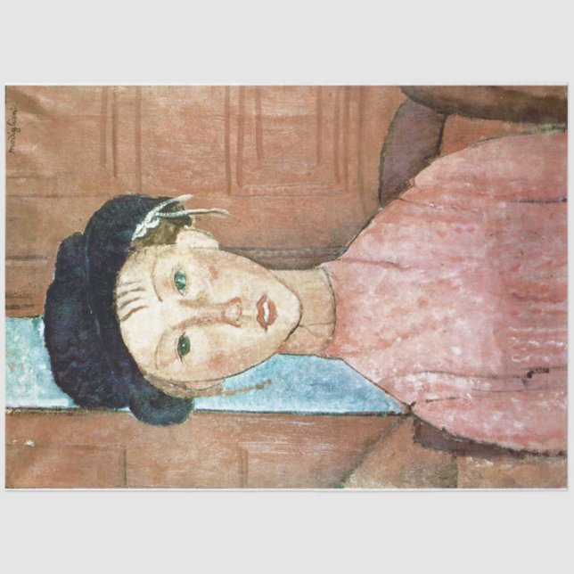 Papel De Seda Chica en un Gorra, Modigliani (Anverso)