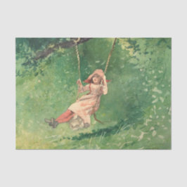 Papel De Seda Chica en un Swing (Infancia Rural) (Hogar Winslow)