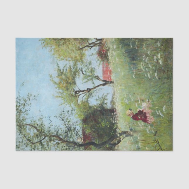 Papel De Seda Chica en una pradera de Julia Beck (Anverso)