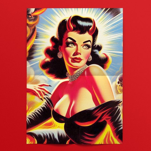 Papel De Seda Chica endemoniada vintage (Subido por el creador)