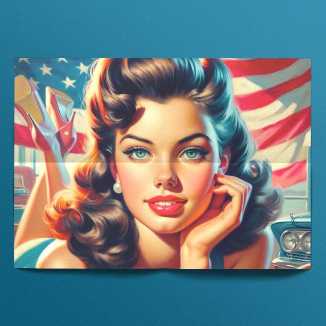 Papel De Seda Chica estadounidense retro bello (Subido por el creador)