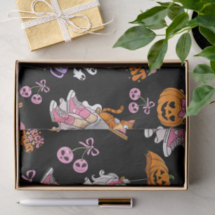 Papel De Seda Chica Fantasma Rosa Halloween Lindo Espeluznante