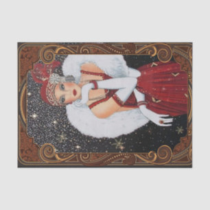 Papel De Seda Chica Flapper de Navidad Cielo Nocturno Lleno de E