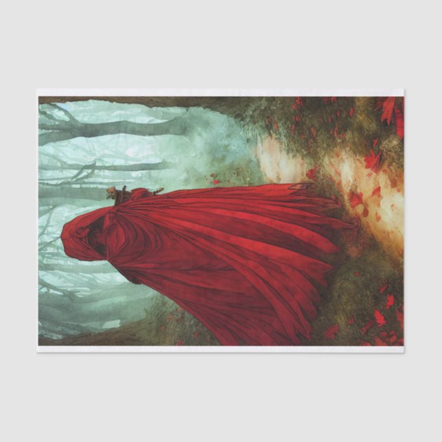 Papel De Seda Chica Forestal Rojo (Anverso)