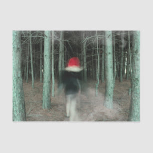 Papel De Seda Chica gótico moderno selva roja negra